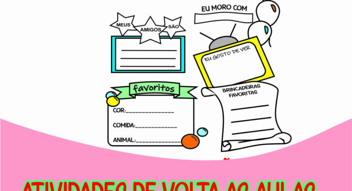 Atividades de volta as aulas